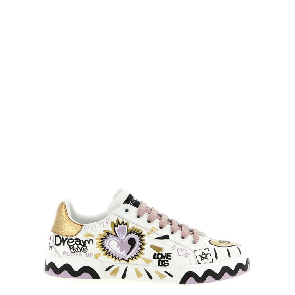 Dolce & Gabbana Multicolor Calfskin Low Top Women's Sneakers